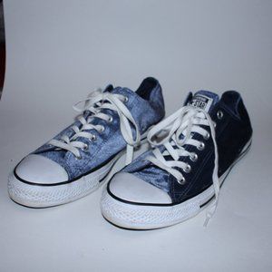 Converse All Stars Blue Velvet women lo-top Sz. 11